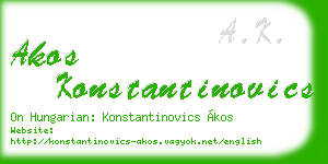 akos konstantinovics business card