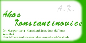 akos konstantinovics business card